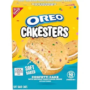 OREO Cakesters Confetti Cake Soft Snack Cakes, 5-2.02 oz Snack Packs