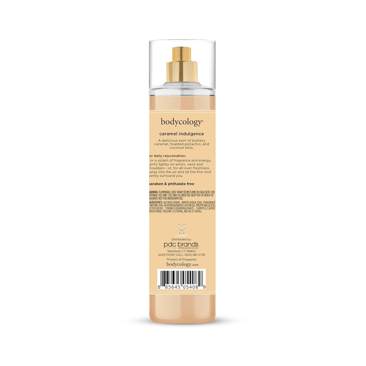 Bodycology Long-Lasting Fragrance Body Mist, Caramel Indulgence, 8 fl oz