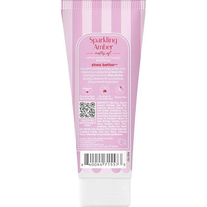 eos Shea Better Travel Size Body Lotion, Sparkling Amber, Limited Edition