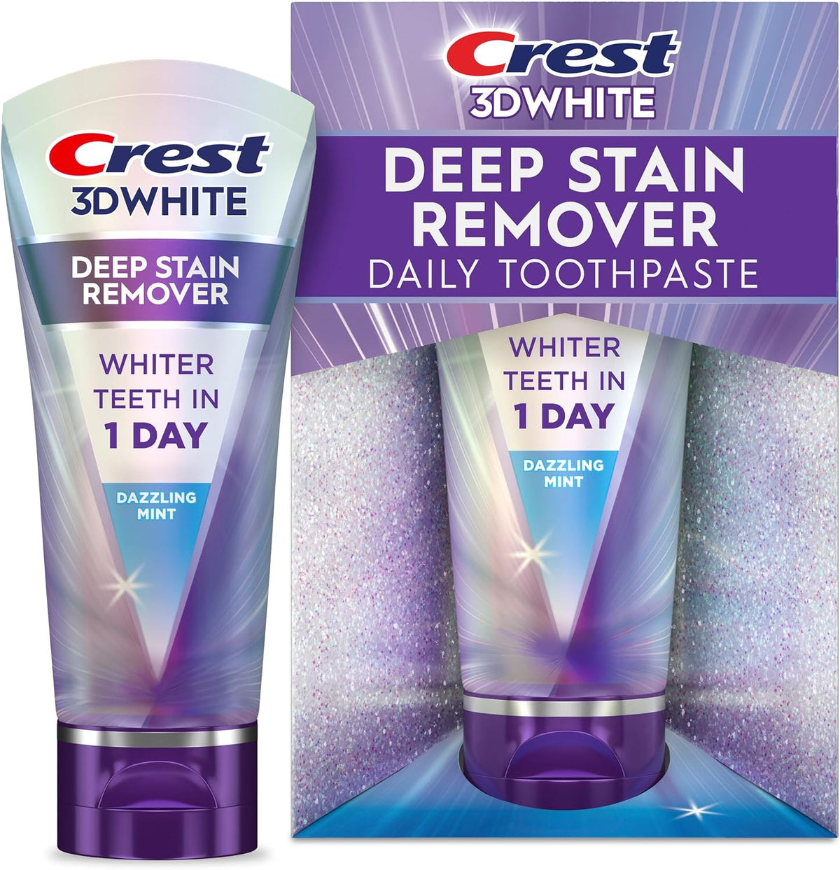 Crest 3DWhite Deep Stain Remover Dazzling Mint Toothpaste, 2.1 oz
