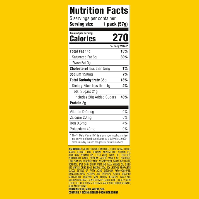 OREO Cakesters Confetti Cake Soft Snack Cakes, 5-2.02 oz Snack Packs