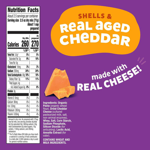 Annie's Shells & Real Aged Cheddar Mac & Cheese, 6 oz