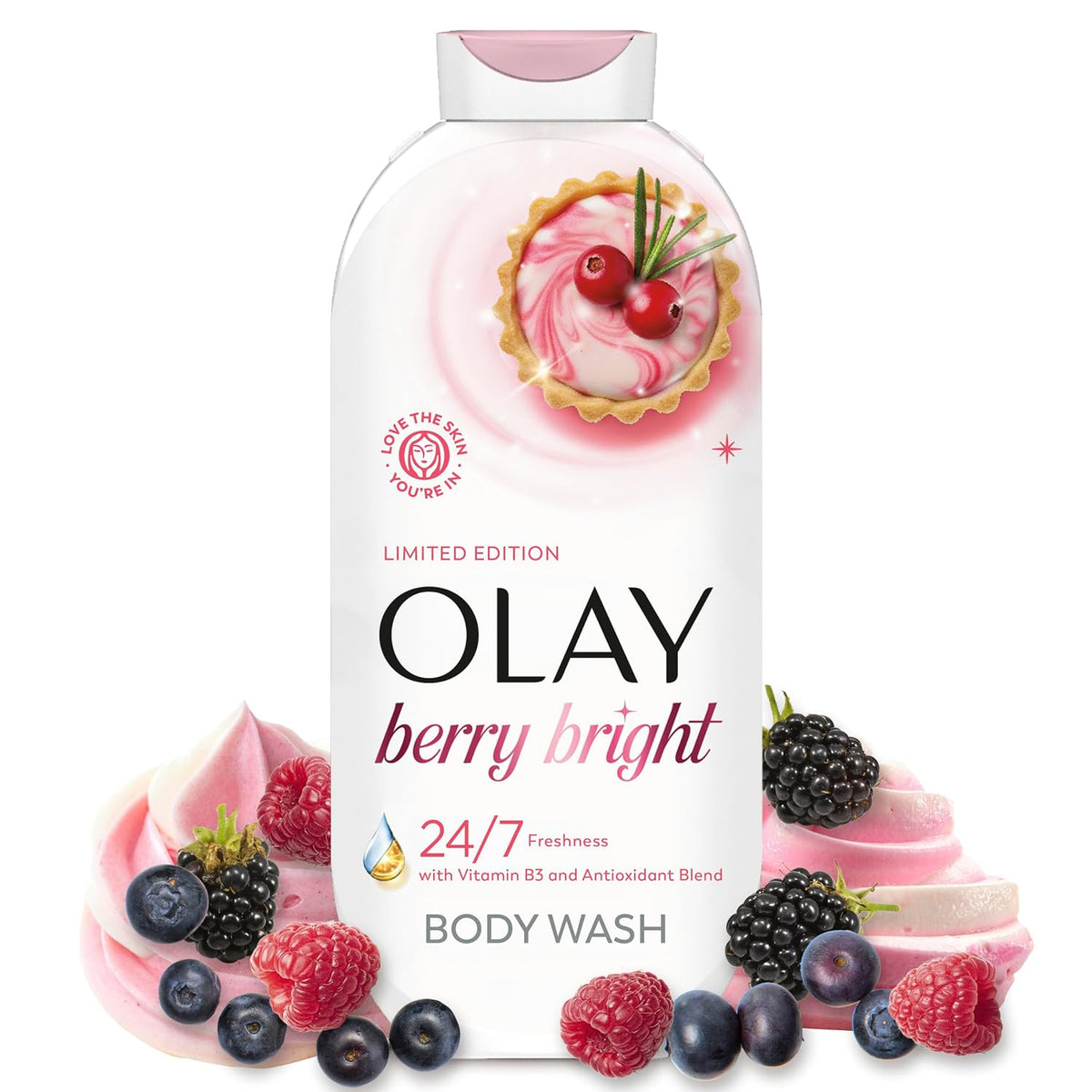 Olay Body wash 22oz Berry Bright