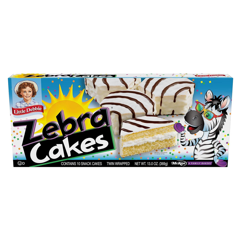 Little Debbie Zebra Cakes, 10 Twin-Wrapped Cakes, 13.0 oz Box
